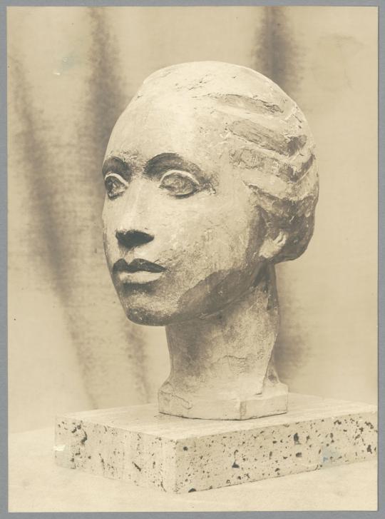 Kopf Aufblickende, 1920, Bronze