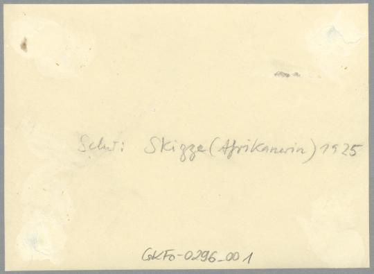 Skizze Afrikanerin, 1925, Gips