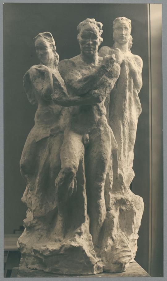 Beethoven-Denkmal, großer Entwurf IV/II, 1927, Gips