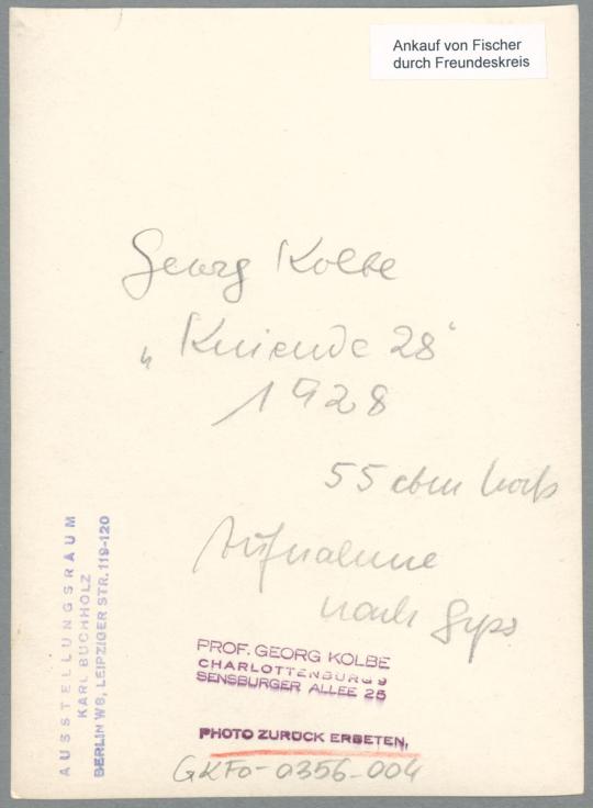 Kniende, 1928, Gips