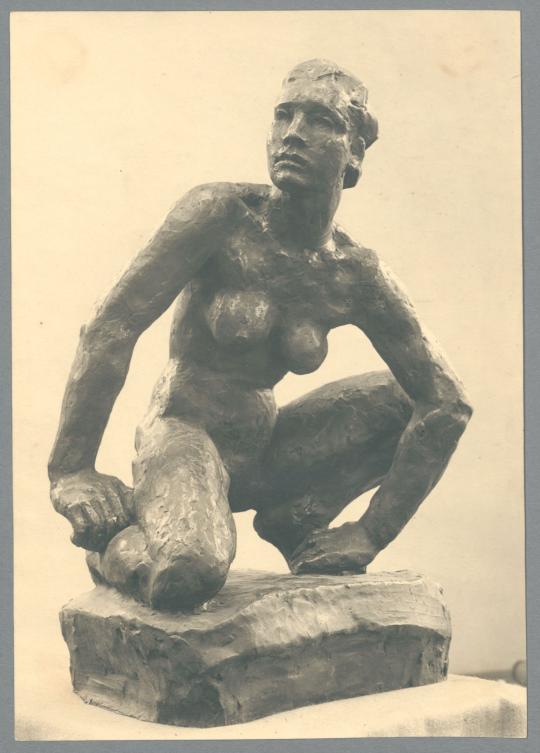 Kauernde, 1930, Bronze