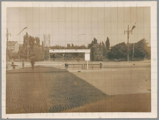 Standort für den geplanten Reisinger-Brunnen in Wiesbaden, 1930