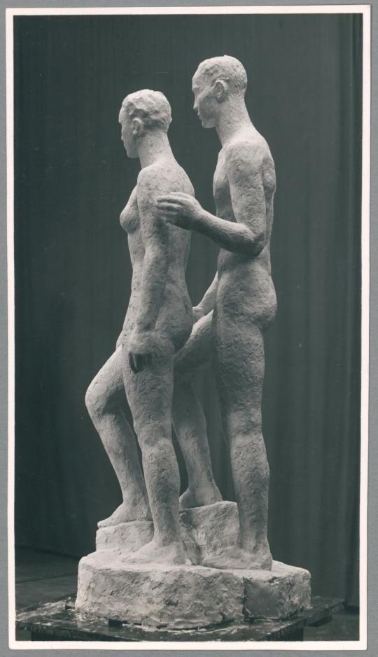 Emporsteigendes Menschenpaar, 1931, Gips