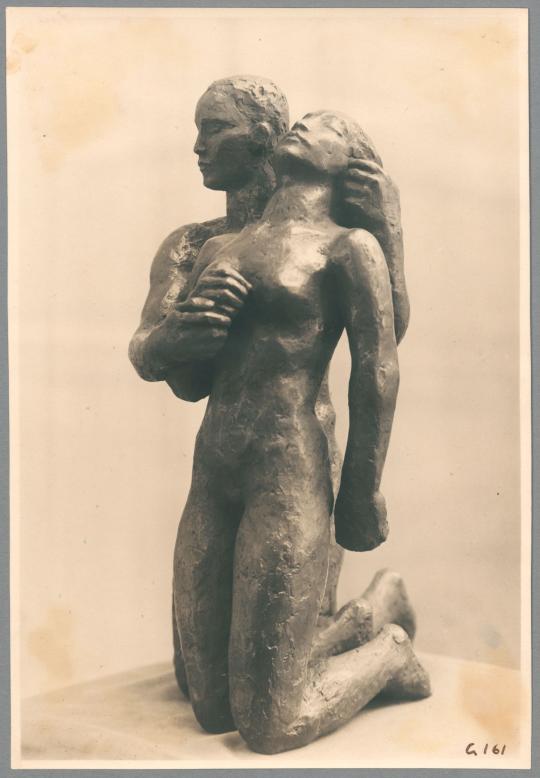 Kniendes Menschenpaar, 1931, Bronze