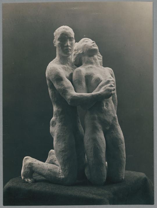 Kniendes Menschenpaar, 1931, Gips