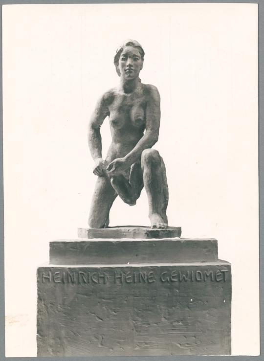 Heine-Denkmal für Düsseldorf, Entwurf III, 1931/32, Gips