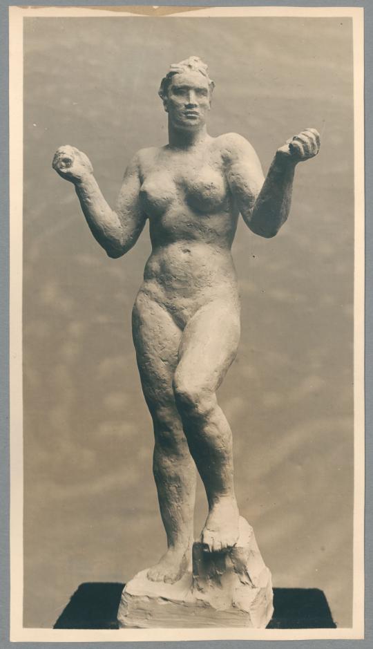 Entwurf Aufsteigende Frau, 1935, Gips