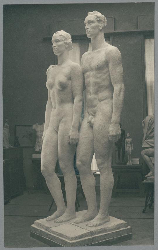 Menschenpaar, 1937, Gips