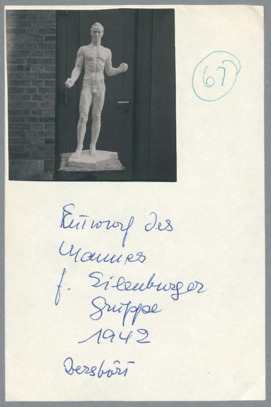 Mann vom Menschenpaar, Vorentwurf, 1942, Gips