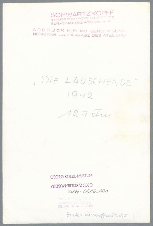 Lauschende, 1942, Bronze