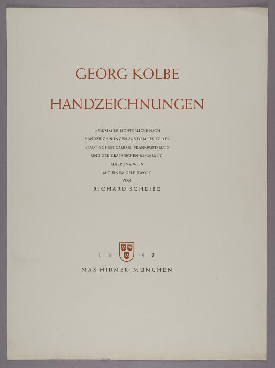 Mappe "Georg Kolbe. Handzeichnungen" [Datenhauptsatz]