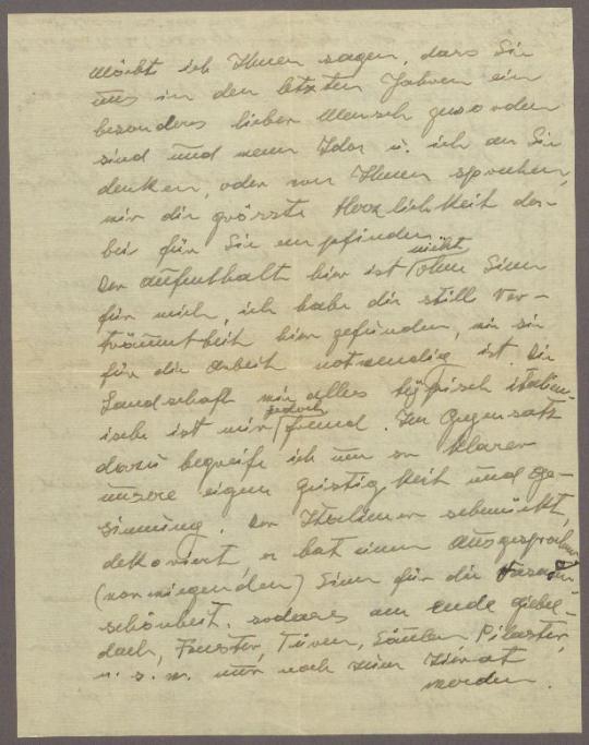 Brief von Philipp Harth und Ida Harth an Georg Kolbe