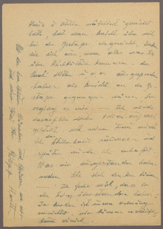 Brief von Philipp Harth an Georg Kolbe