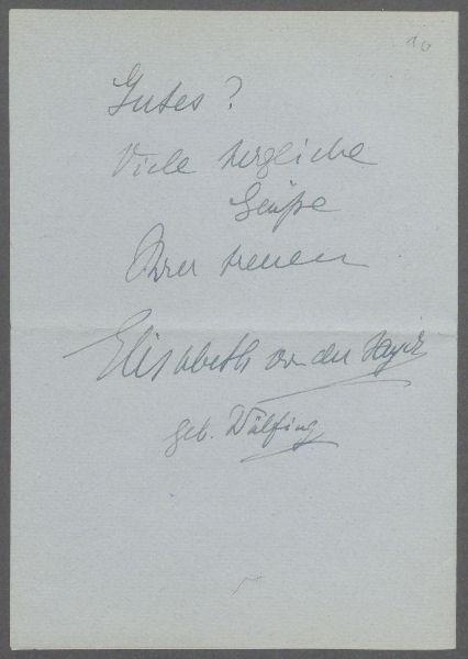 Briefwechsel zwischen Elisabeth von der Heydt und Georg Kolbe