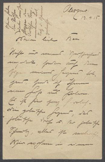 Brief von Leo von König an Benjamine Kolbe