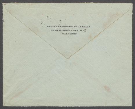 Brief von Edwin Redslob an Georg Kolbe