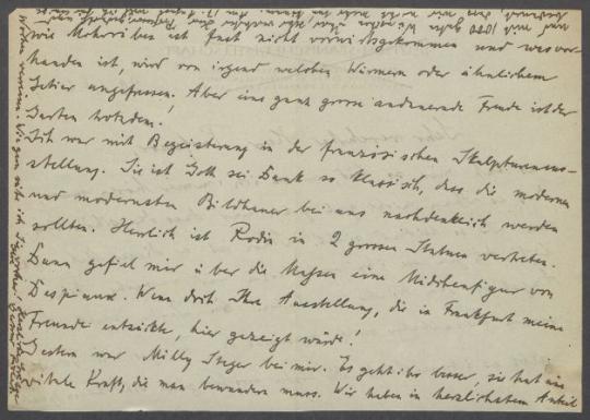 Brief von Gertrud Richert an Georg Kolbe
