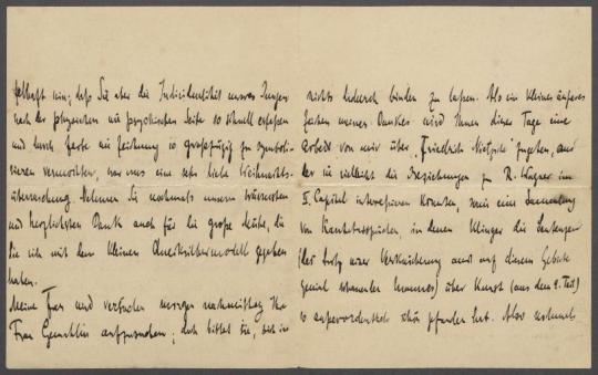 Brief von Raoul Richter an Georg Kolbe
