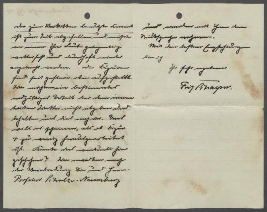 Briefe von Fritz Schaeper [Gebrüder Schaeper, Peseckendorf] an Georg Kolbe