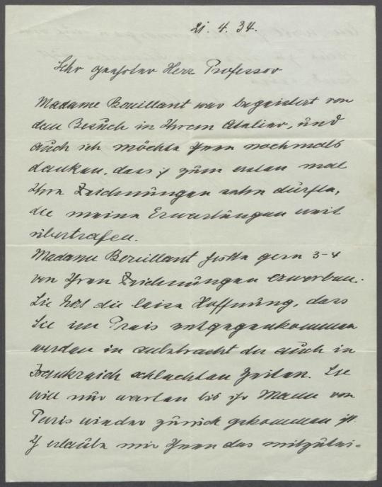 Briefe von Woldemar von Seidlitz an Georg Kolbe