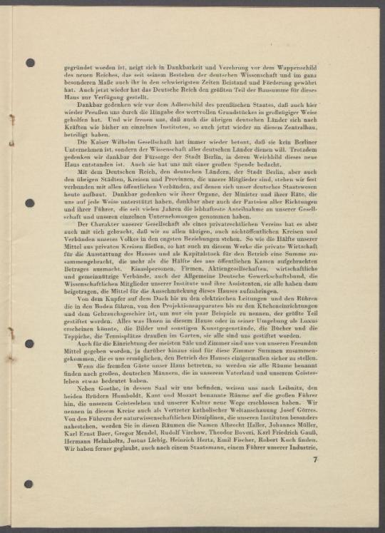 Brief von Max Planck [Kaiser-Wilhelm-Gesellschaft zur Förderung der Wissenschaften, Harnack-Haus, Berlin] an Georg Kolbe