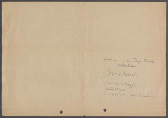 Briefe von Georg Kolbe [Arbeitsausschuss der Georg Kolbe-Stiftung, Berlin] an Ferdinand Sauerbruch und Emil Frey