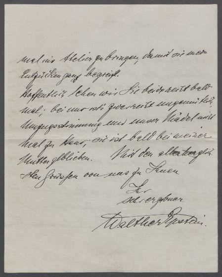 Brief von Walther Epstein an Georg Kolbe