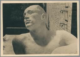 Ruhender Athlet, Detail, 1935, Gips