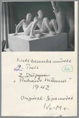 Modell Ruhende Männer, 1939, Gips