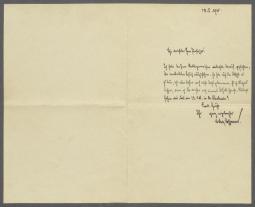 Briefe von Ludwig Hoffmann an Georg Kolbe