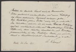 Brief von Arthur Kampf an Unbekannt