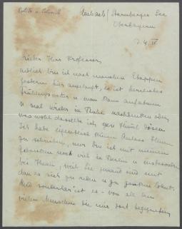 Briefe von Edith von Schrenck an Georg Kolbe