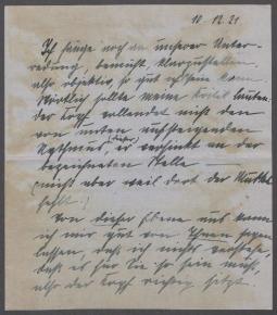 Brief von Bertel Uhlenburg an Georg Kolbe