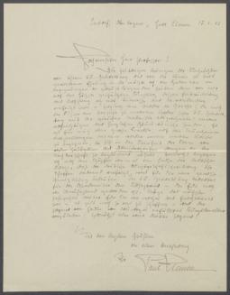 Brief von Paul Clemen an Georg Kolbe
