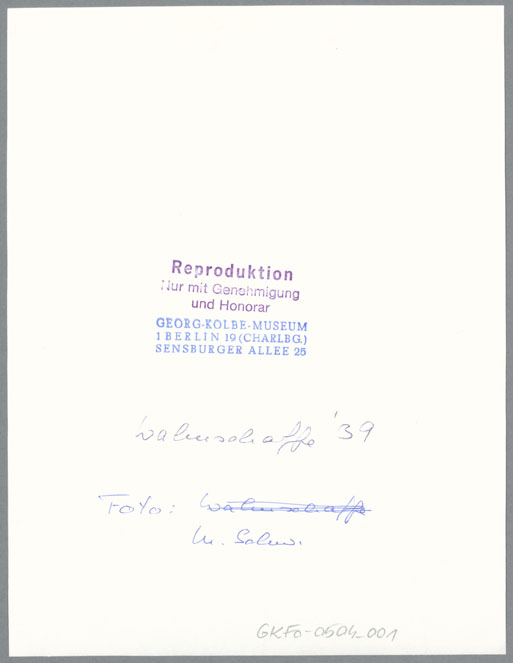 Porträt Arnold Wahnschaffe, 1939, Bronze GKM Online Sammlung