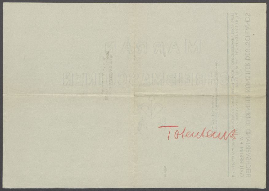 Briefwechsel zwischen Adolph Donath [Reichsverband Bildender Künstler