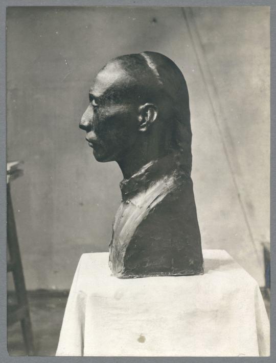 Kopf eines Chinesen, 1911, Bronze