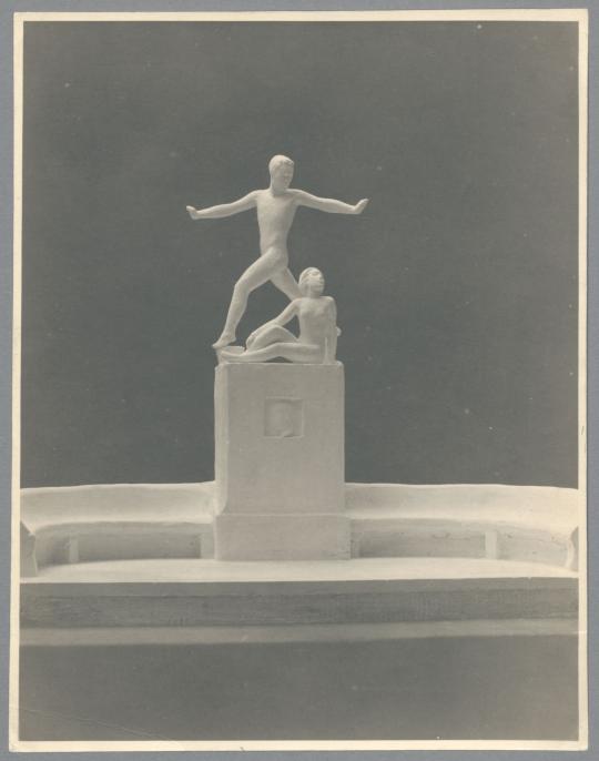 Entwurfsmodell für das Heine-Denkmal für Frankfurt am Main, 1912/13, Gips