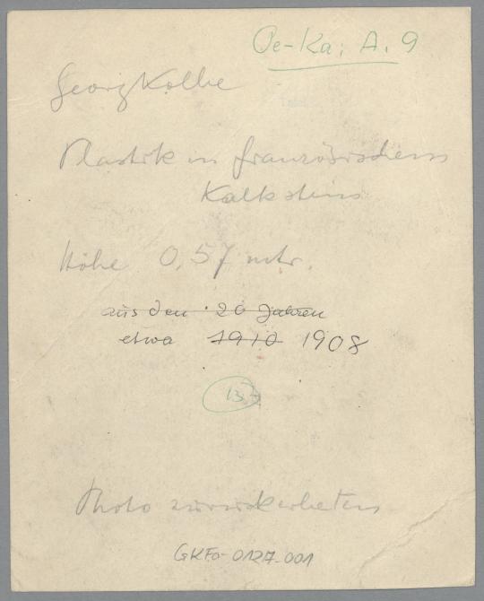 Kauernde, 1914, Kalkstein