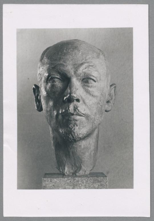 Porträt Dr. Georg Swarzenski, 1915, Gips, farbig gefasst