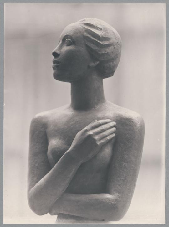Aufblickende, Detail, 1920, Bronze