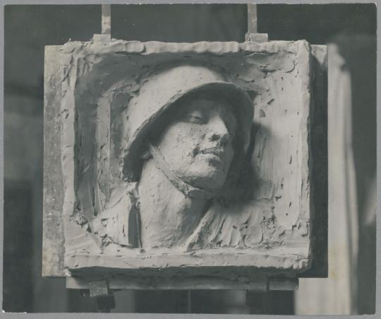 Denkmal zum Gedächtnis des Großen Krieges, Reliefmodell, 1925, Gips