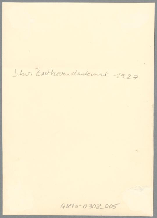 Beethoven-Denkmal, Entwurf IV/II, 1927, Gips