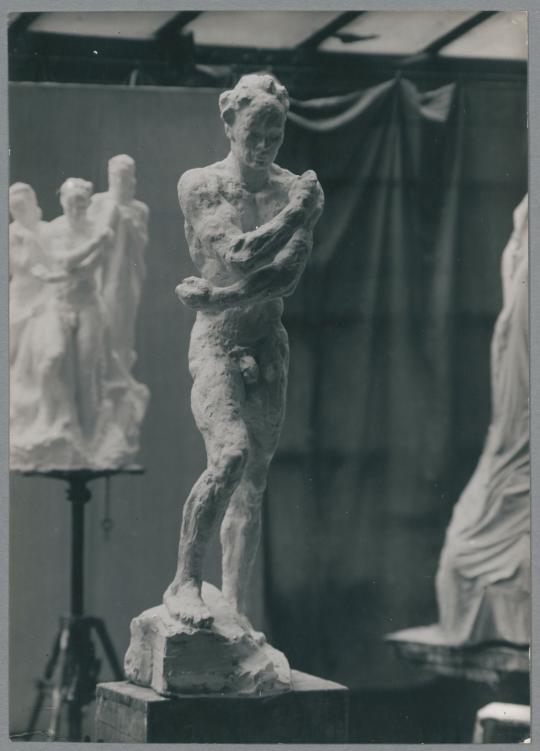 Beethoven-Denkmal, Entwurf IV/II, Studie des "Heros", 1927, Gips