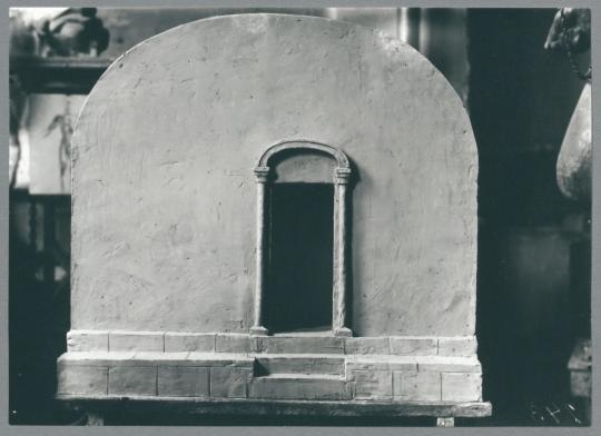Modell Grabkapelle Thyssen, Fassade, 1925/26, Ton oder Gips