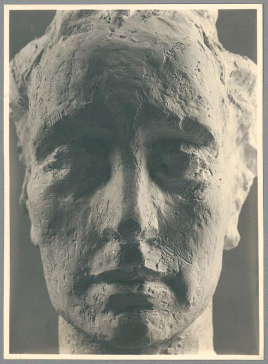 Kopf Gabriel, Detail, 1928, Gips