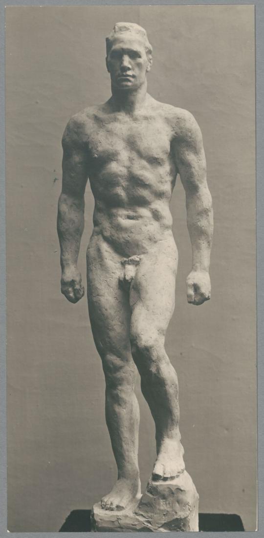 Modell zu einer Kämpferstatue, 1933, Gips