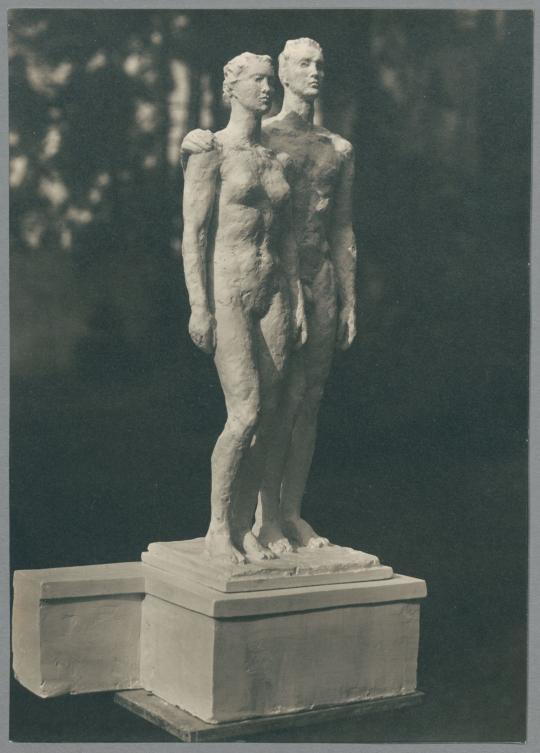 Skizze Menschenpaar, 1936, Gips