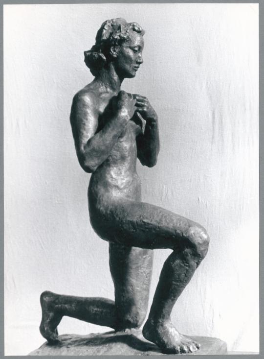 Kniende vom Menschenpaar, Entwurf, 1942, Bronze