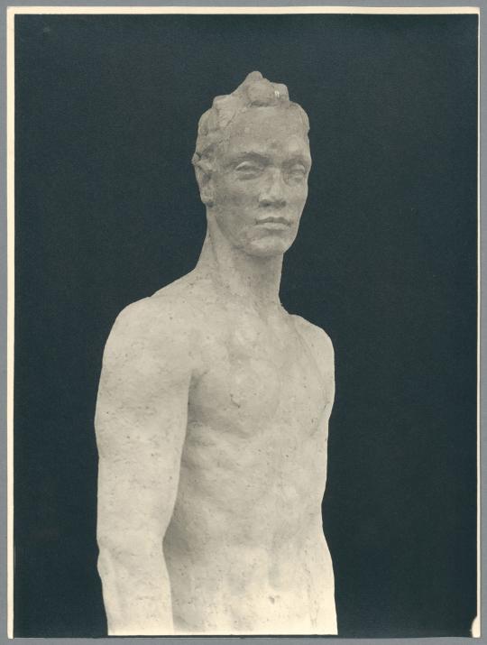 Mann vom Menschenpaar, Entwurf, Detail, 1942, Gips